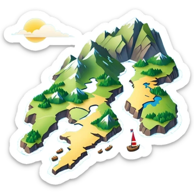 norway map sticker