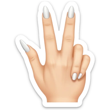 Middle finger with long nail sticker