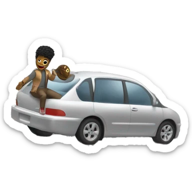 Hooking the car telling  Patty to hurry up ￼ sticker