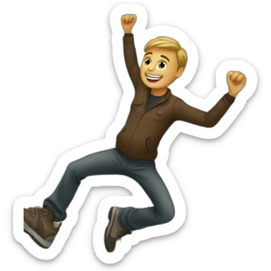 Man jump the Eiffel tower sticker