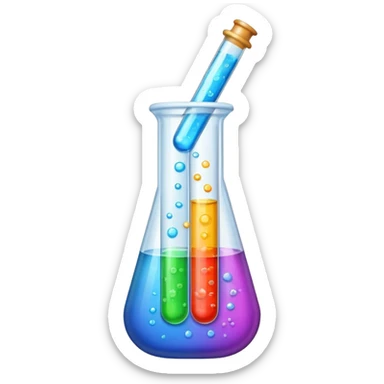 test tube chemical sticker