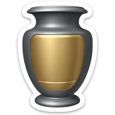 grey metalici urn sticker