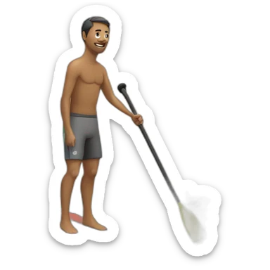 MAN on standup paddle sticker