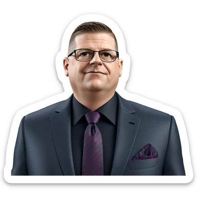 formal portrait of stylish man sticker