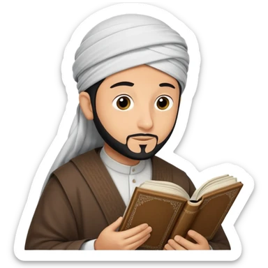Muslim reading Quran  sticker