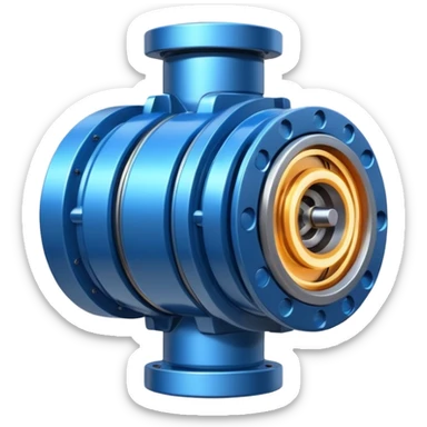 Powerful modern engine emoji, thick industrial metal body, rotating inner parts, glowing energy core. sticker