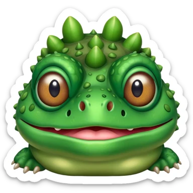 bufo with rolling eyes sticker