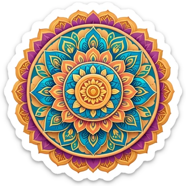 Intricate Indian mandala pattern sticker