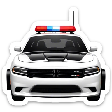 Police Car - Dodge Charger Pursuit (Model Year: 2022) (Iconic colour: Black and white) sticker