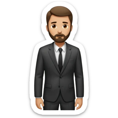 Un hombre en banca rota sticker