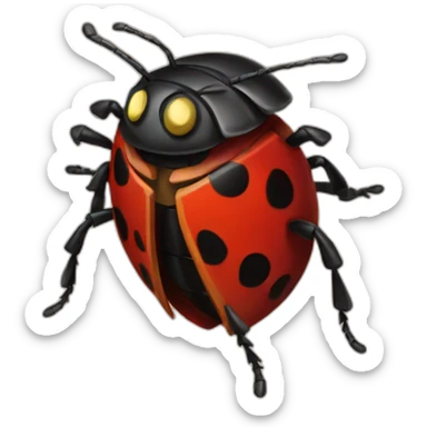 a warrior ladybug sticker