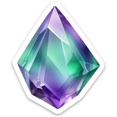 Iridescent Fluorite crystal shard sticker