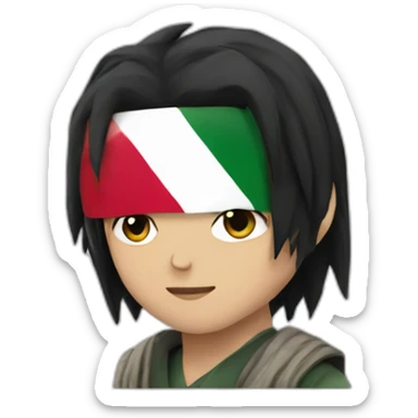 Sasuke with the Palestinian flag sticker