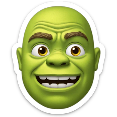 shrek ripped sticker