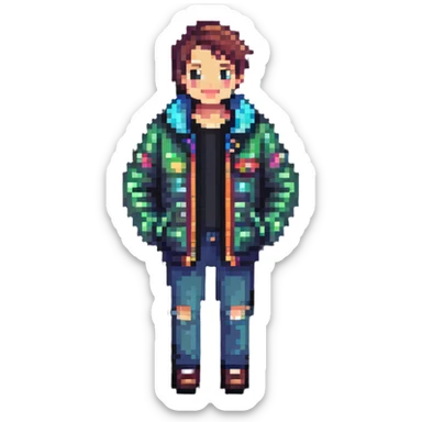 stylish jacket sticker