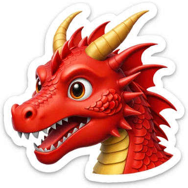 red dragon 4k sticker