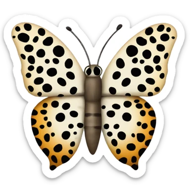 Butterfly with leopard spots sticker