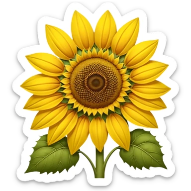 Noo, i want sunflower 🌻.  Just like this. With browner center. And without green sleaves. Much more browner center of the flower please
 sticker