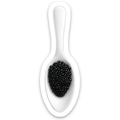 caviar spoon white sticker