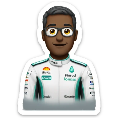 Mercedes f1 car driver sticker