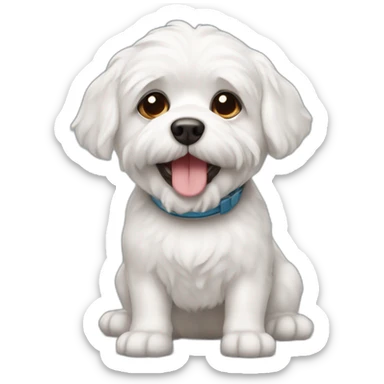 Perro bichón maltes sticker