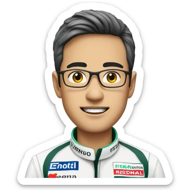 formula 1 driver asian mercedes sticker