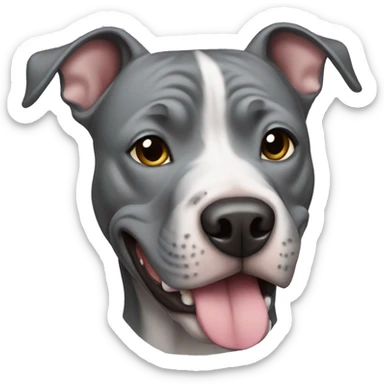 Grey pitbull  sticker