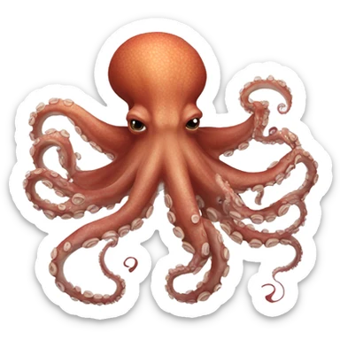 Octopus playing cards sticker