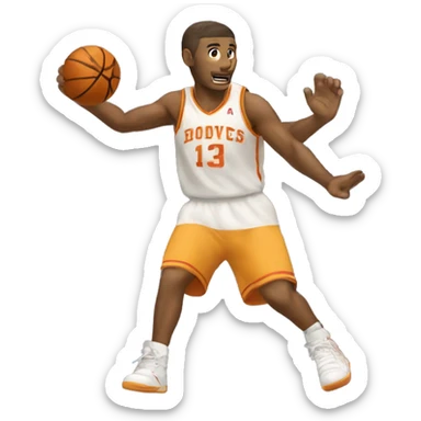 Fadeaway three point jumper for the win sticker