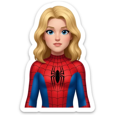 Sipiderman sarışın kadın sticker