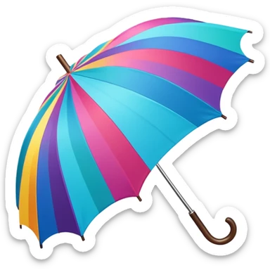 colorful umbrella for rain sticker