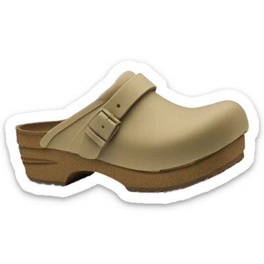 Broken stock Boston clog khaki beige color sticker
