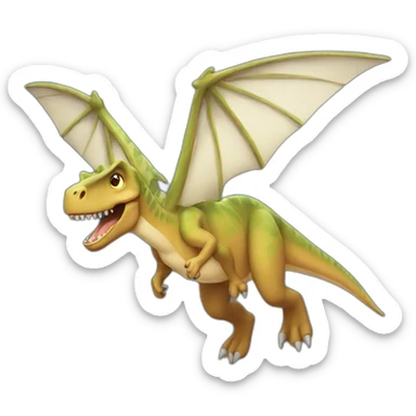 dinosaur flies sticker