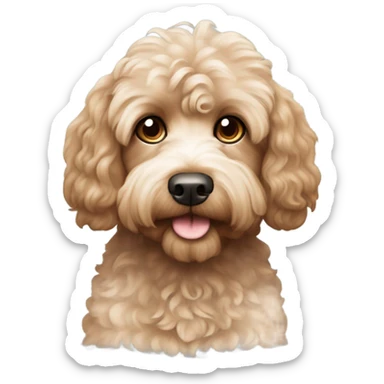 Cavadoodle slightly darker hair sticker