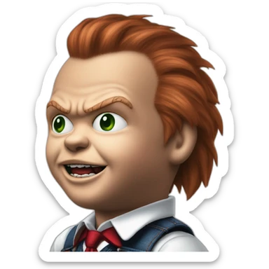 Chucky as mafioso sticker