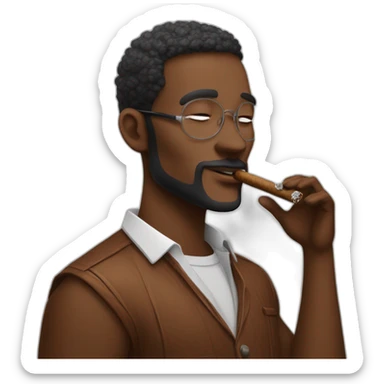 tobi lutke smoking a shopify branded cigar sticker