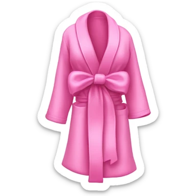 Pink bows on robe sticker