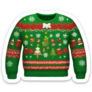 Ugly Christmas sweater sticker