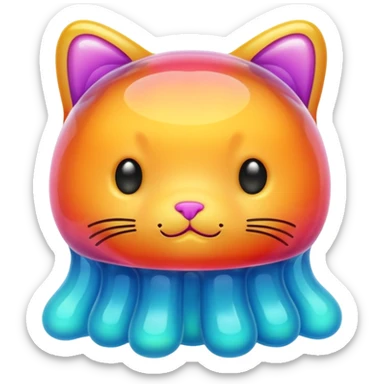 Jelly cat sticker