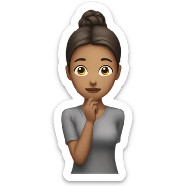 woman doing cross sign with her arms and hand's palms looking downwards sticker