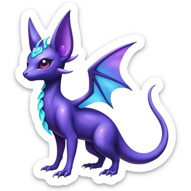 Shiny Ethereal Celestial Salandit-Noibat-Espeon-Hybrid (Full body) sticker