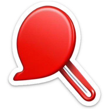 cute bright red hairpin hair clip sticker