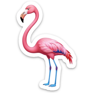 Blue Flamingo sticker