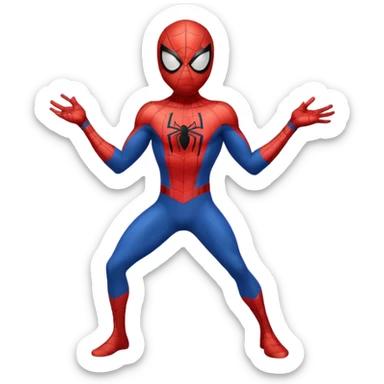 Spiderman full body doodle shock with cartoon sticker