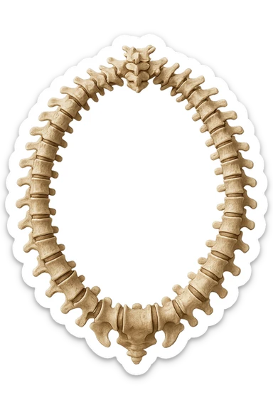 SPINA DORSALE ANATOMICA UMANA REALISTICA CHIUSA A CERCHIO sticker