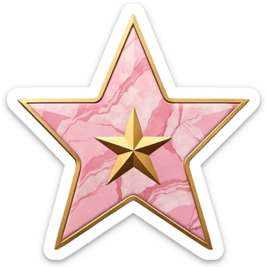 hollywood walk of fame star pink sticker