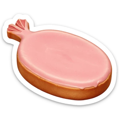 raw chicken cutlet, thin, boneless, pale pink, smooth glossy surface, irregular shape, visible muscle grain, fresh, moist, no plate packaging garnish or faces, clean 3D, soft shadows, transparent background, emoji scale sticker
