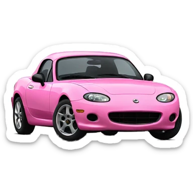 pink first generation miata sticker
