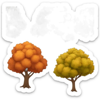 Autumn trees sticker