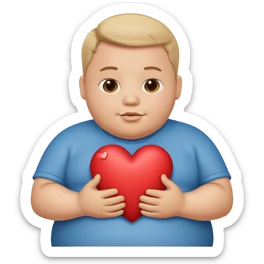 fat boy heart sticker